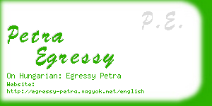 petra egressy business card